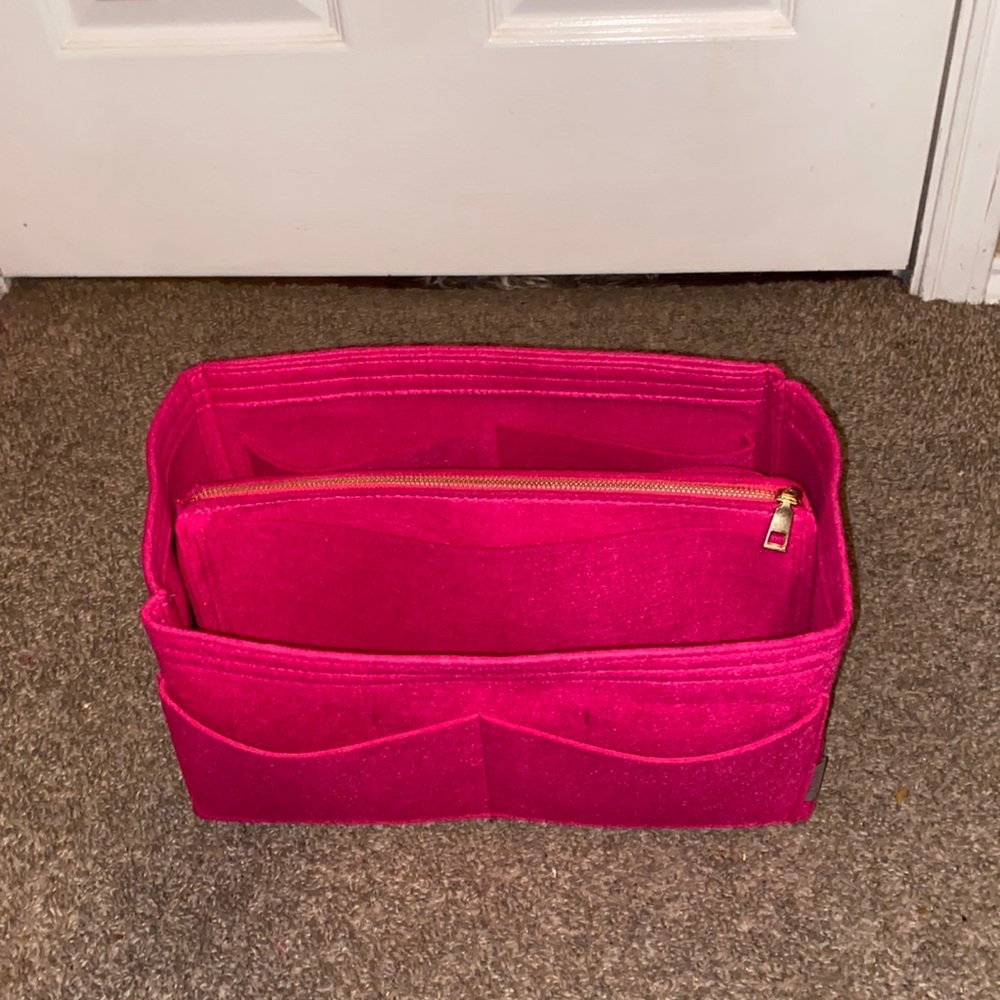 Purse tote XL insert organizer neverfull GM hot pink